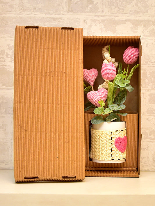 Flower Bouquets_Rose N Heart pink Mug