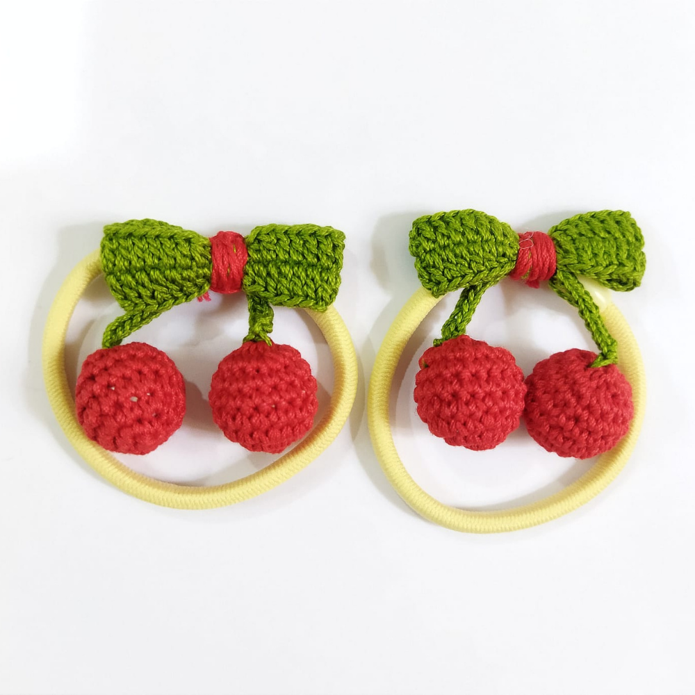 Hair Accessories Clips Red Cherry Hair Tie