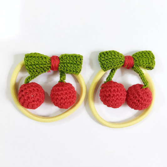 Hair Accessories Clips Red Cherry Hair Tie