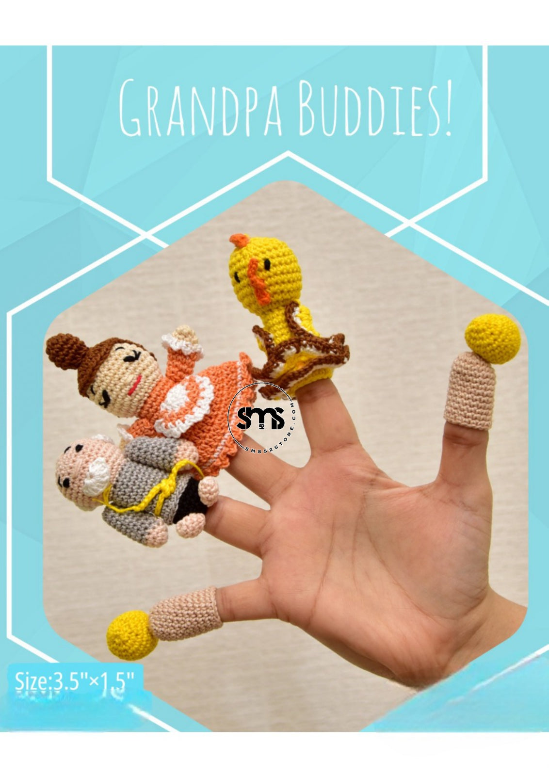 Crochet-Handcrafted_Finger-Puppet_Grandpa-Buddies