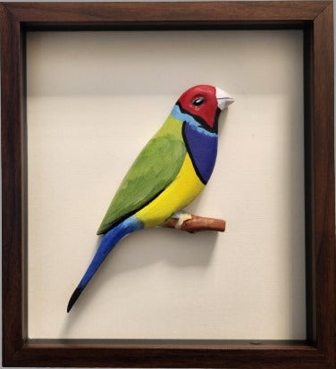 Wooden-Handcrafted-Frame_Gouldian-Finch