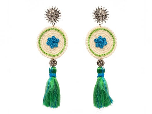 Fashion-Accessories_Earing_Cream-And-Green