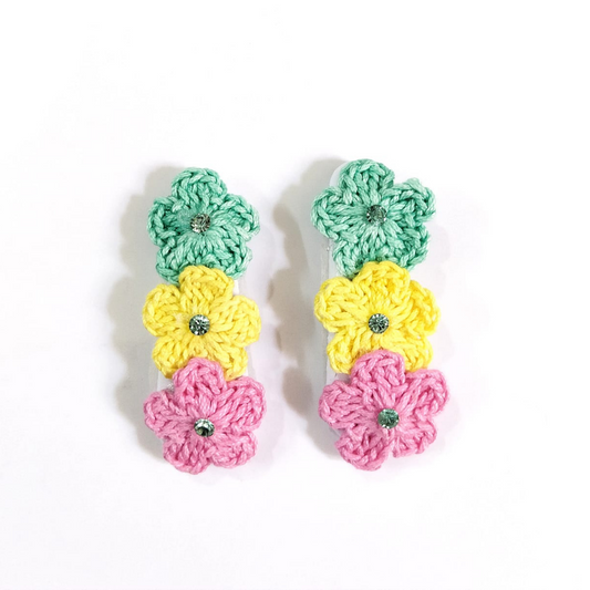 Hair Accessories Clips Floral Colorful