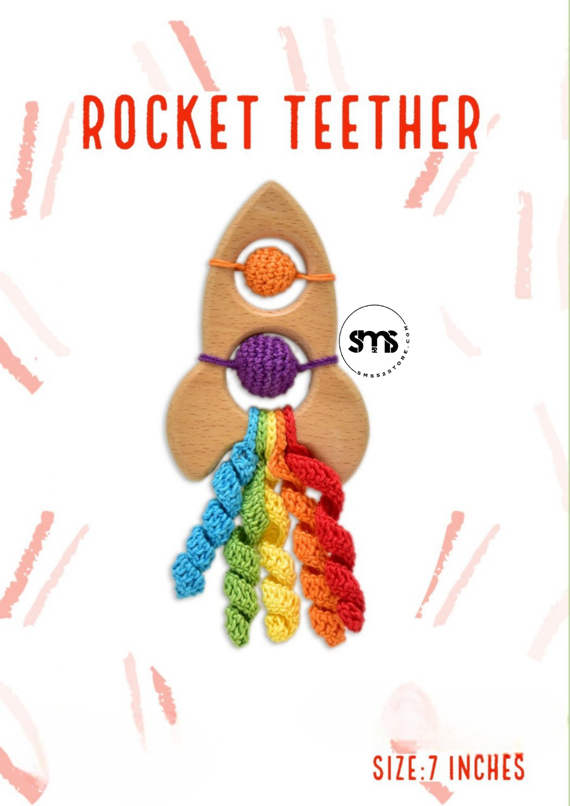 Crochet-Handcrafted_Teether_Rocket