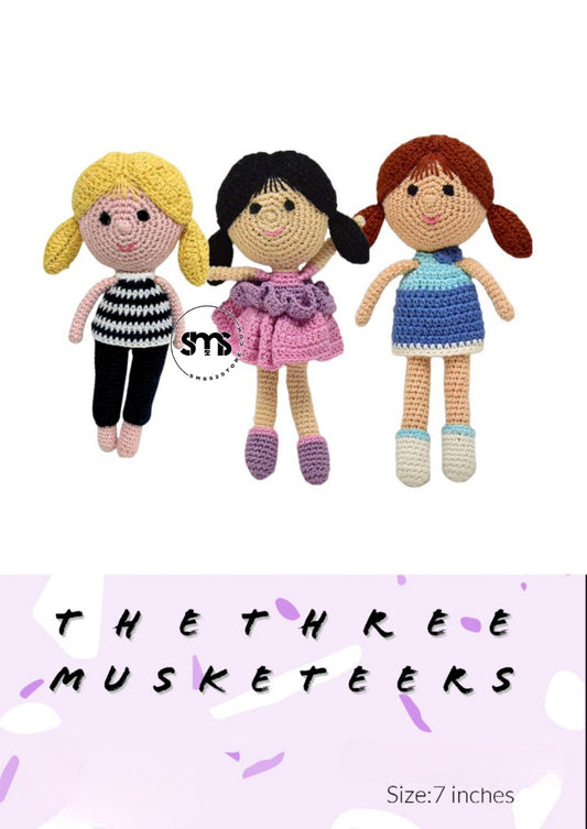 Crochet-Handcrafted_Triple-Dolls_The-Three-Musketeers